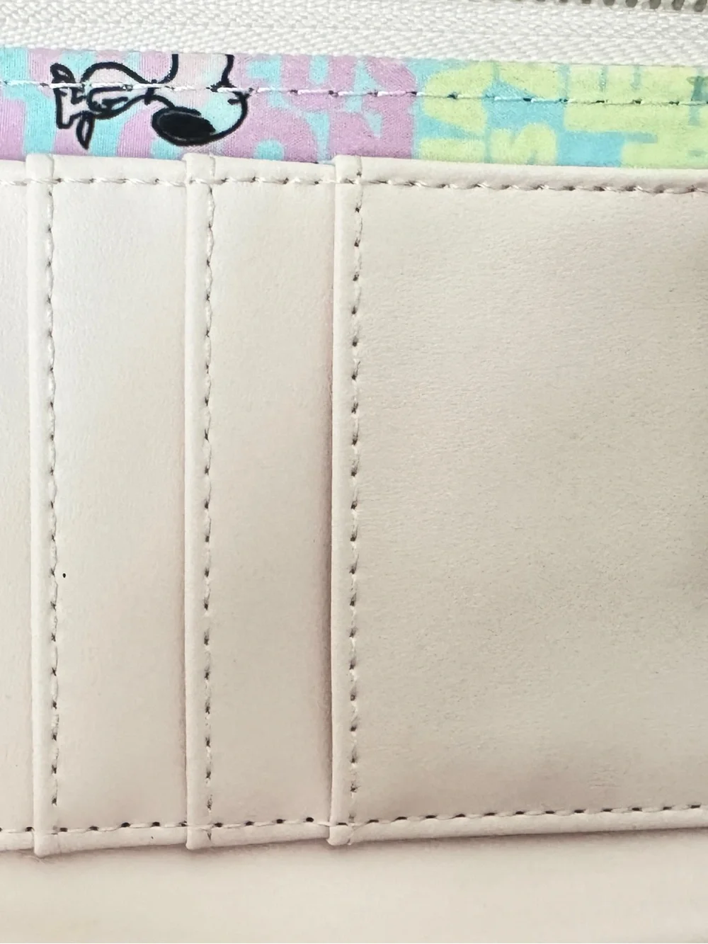 Peanuts Kissing Booth Zip Wallet in Aqua and Light Blue